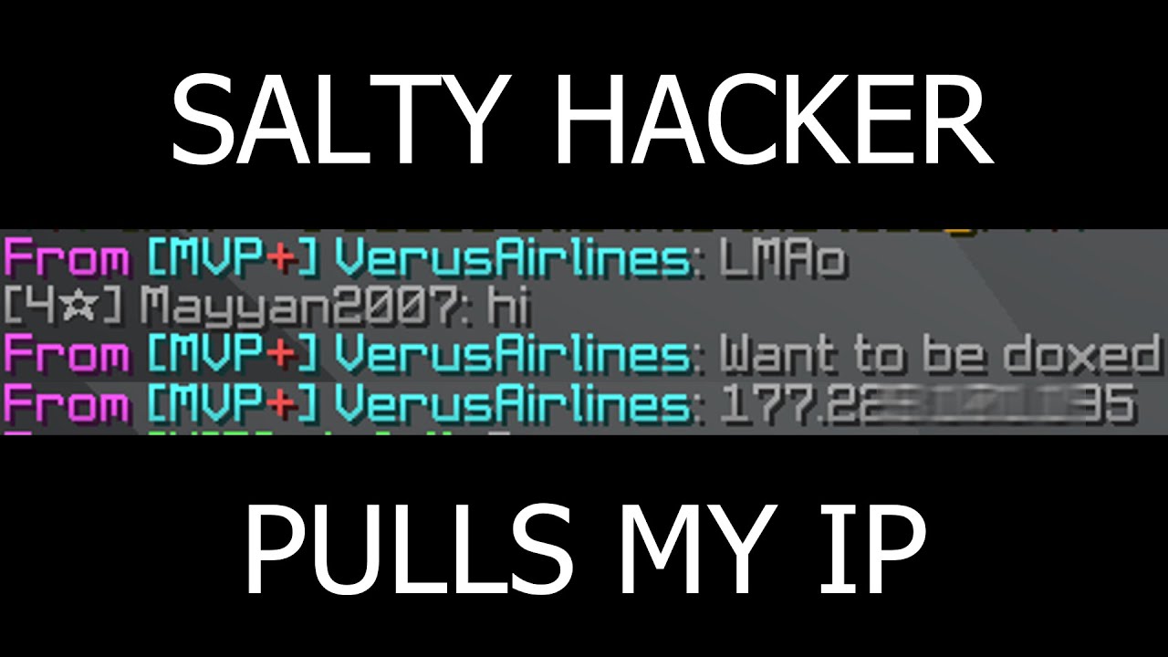 salty hacker pulls my ip after losing bedwars lol