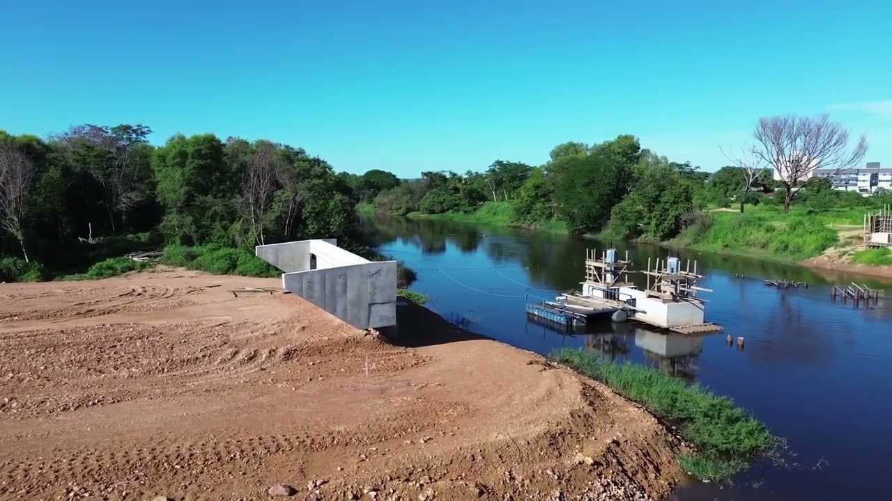 Andamento da construção da ponte de Barreiras Bahia,  2 segundo vídeo 