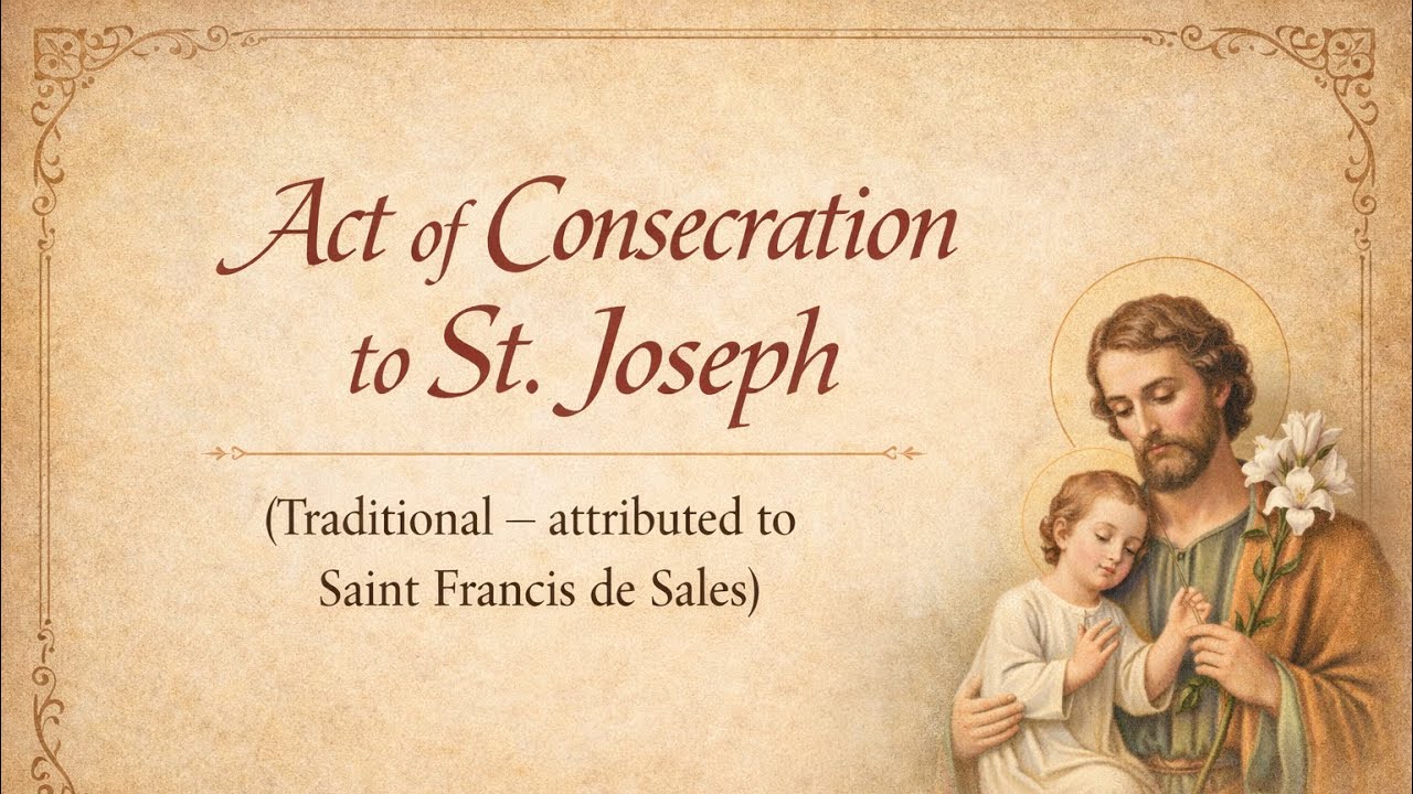 Act of Consecration to Saint Joseph -Traditional Prayer