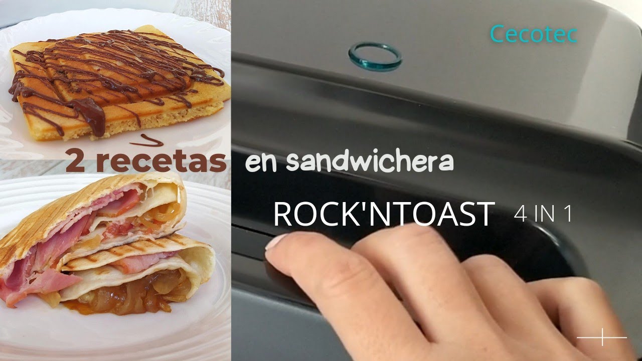2 RECETAS en SANDWICHERA ROCK'NTOAST 4 IN 1 de CECOTEC | Prueba éstos BIZCOCHITOS de CHOCOLATE!