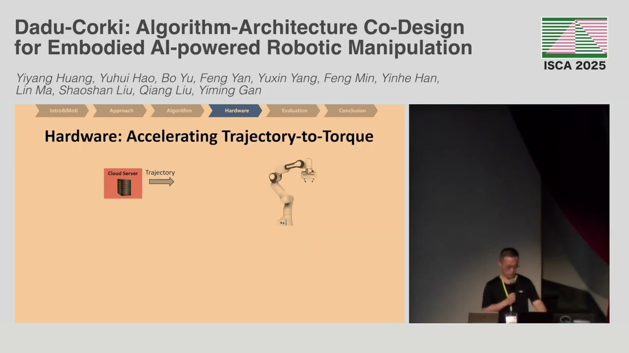 ISCA'25 - Session 3B - Dadu-Corki: Algorithm-Architecture Co-Design for Embodied AI-powered Robotic