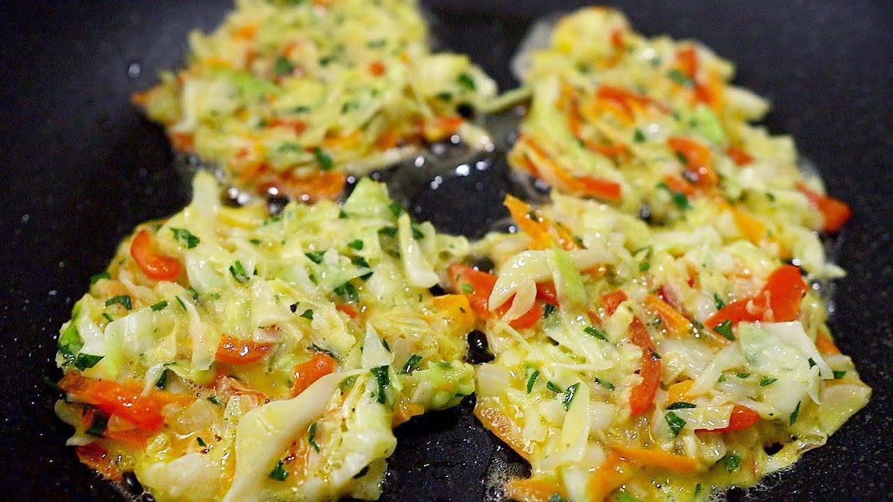Sie sind so lecker und einfach, dass Sie sie jeden Tag kochen werden! Rezept für Kohlpfannkuchen!