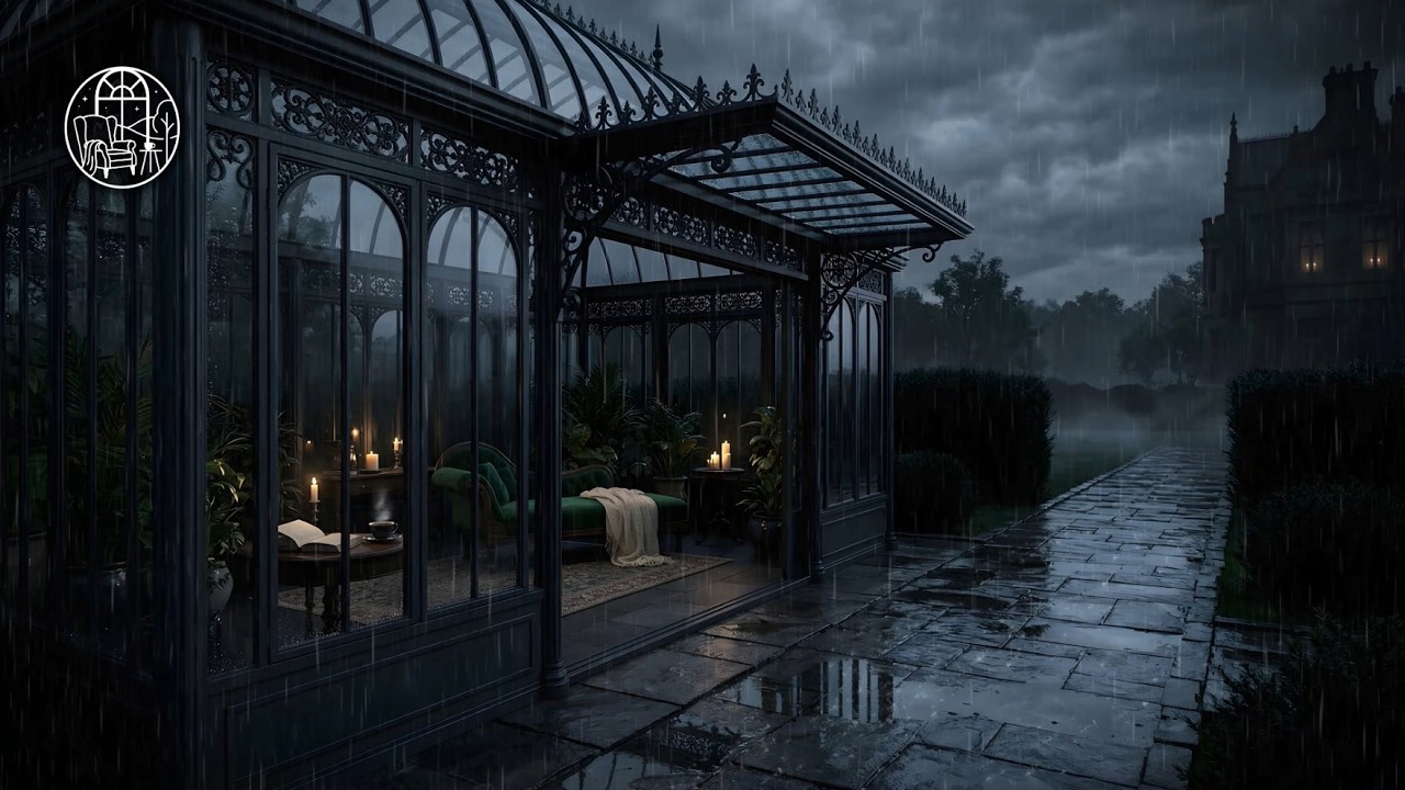 Heavy Rain on Conservatory Glass Roof | Sleep Safe (No Thunder, No Music) | 3 Hours