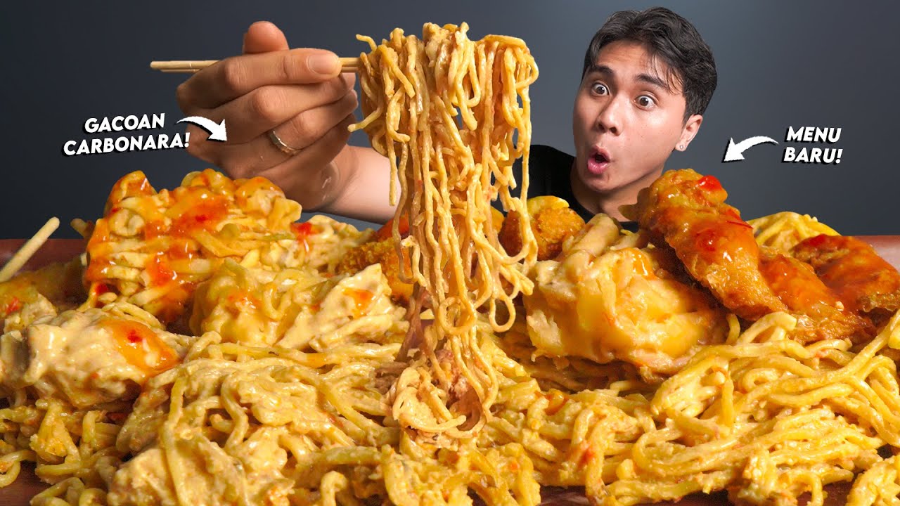 PARAH!! MUKBANG MENU BARU GACOAN CARBONARA YANG LAGI VIRAL!! PERUT PANAS!!🥵