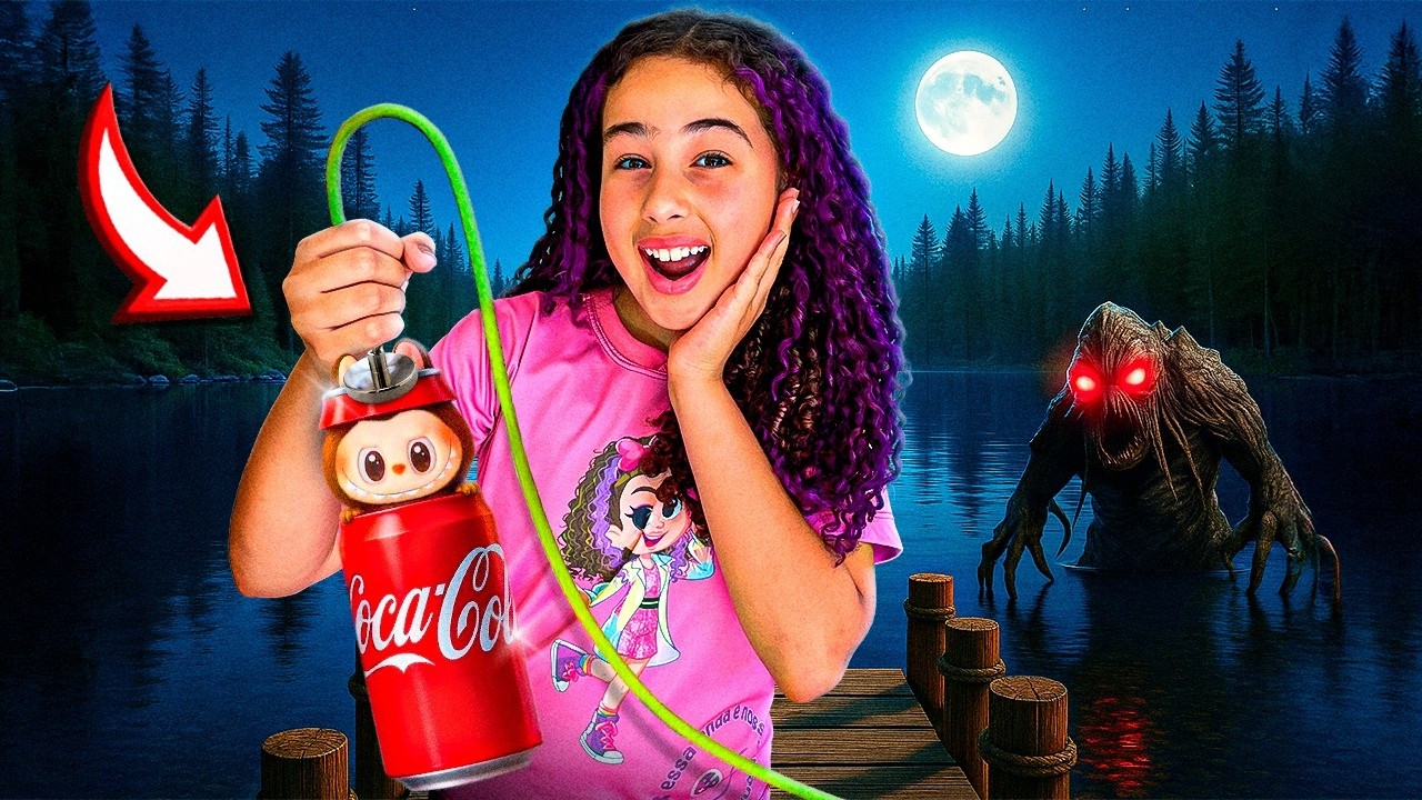 PESQUEI UM LABUBU DA COCA COLA E DO STITCH ULTRA RARO NA COMPETIÇÃO DE PESCA MAGNÉTICA ! 