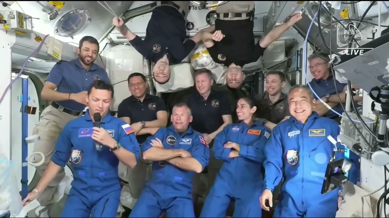 NASA's SpaceX Crew-7 begins stay at space station with welcome ceremony