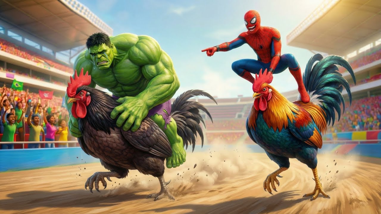 🐓🕷️ SPIDERMAN Wins The Magic Rooster Racing Tournament | Epic Racing Challenge!