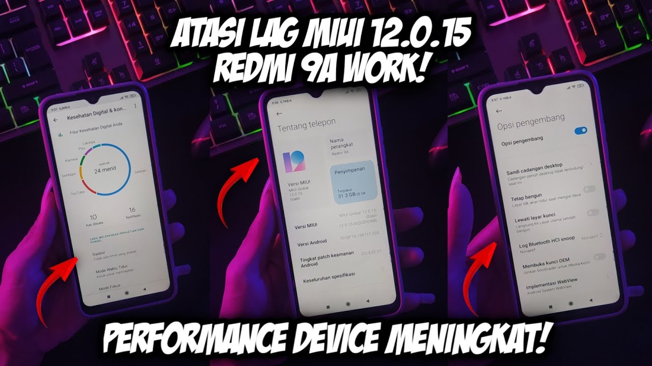 КАК ПРЕОДОЛЕТЬ ОТСТАВАНИЕ REDMI 9A MIUI 12.0.15