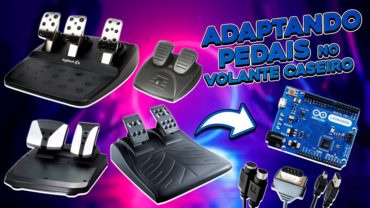 COMO ADAPTAR QUALQUER PEDAL NO VOLANTE CASEIRO | ADAPTADOR PARA PEDAIS