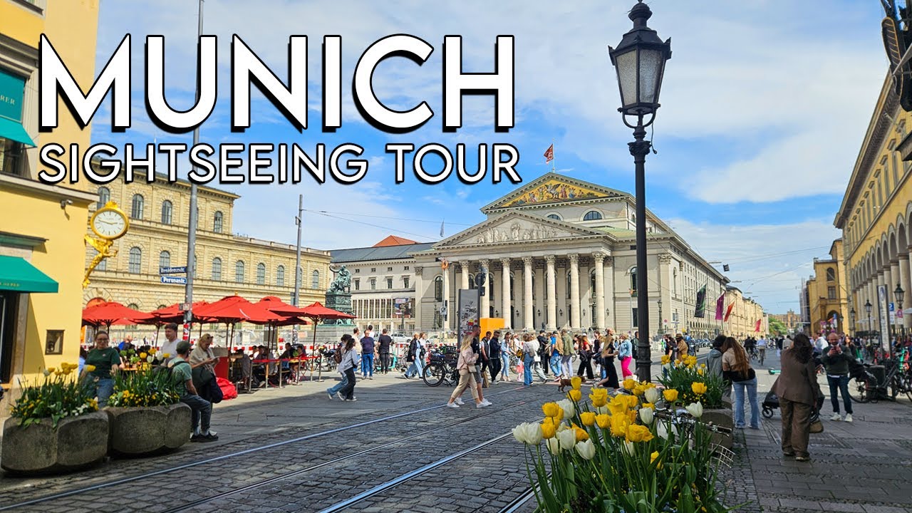 Munich Sightseeing Tour in 4k | City Bike Tour | Sunshine Cycling | Insta360