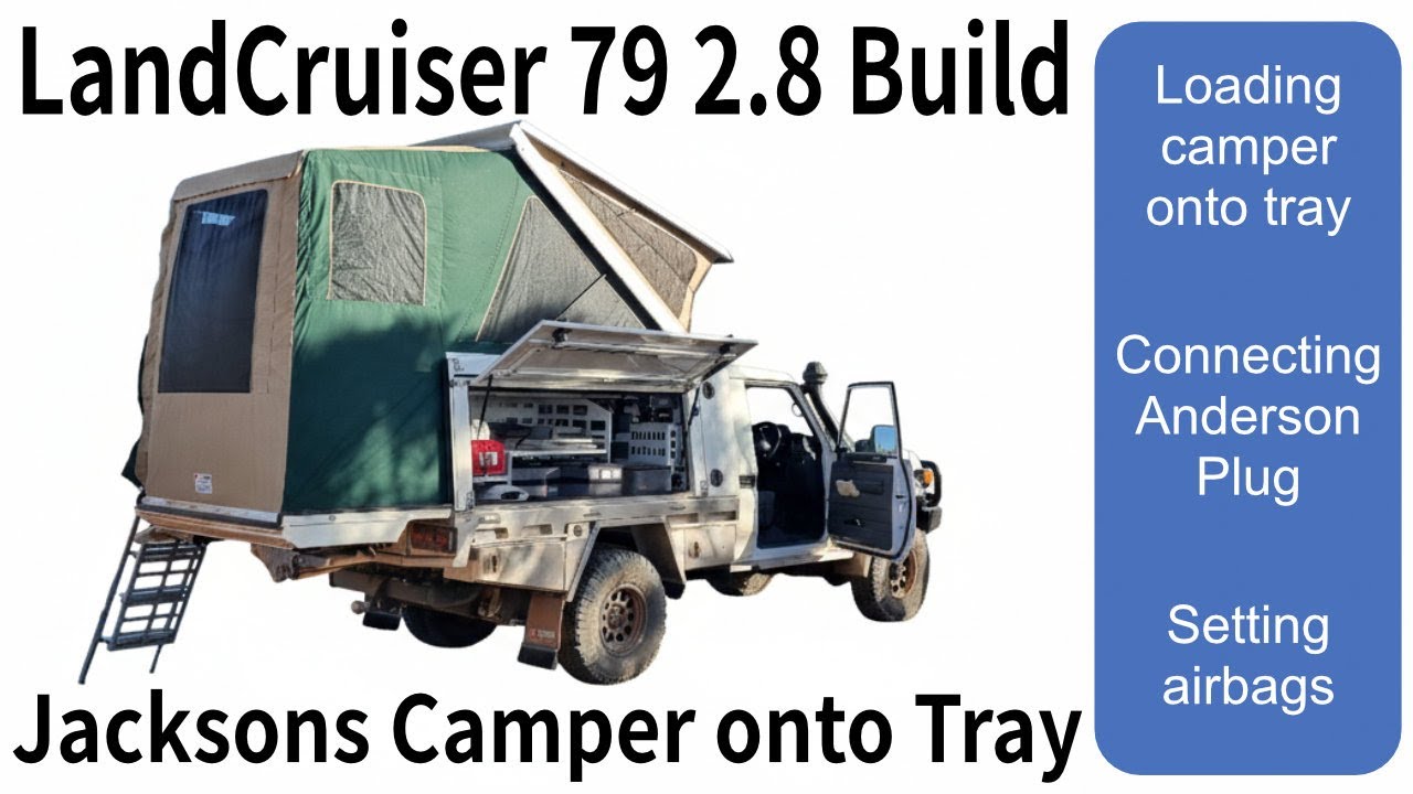 Загружаю автодом Jacksons CarryMe на поддон моего Land Cruiser 79
