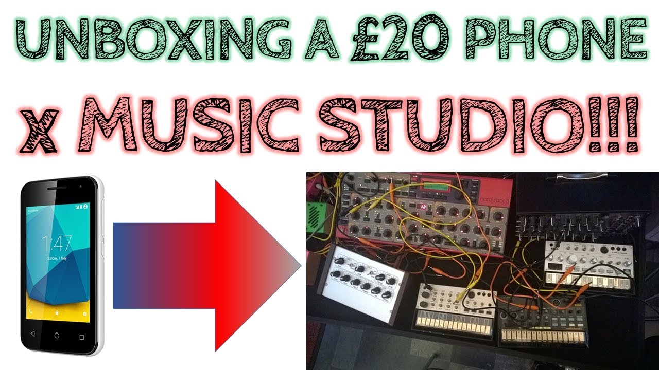 Vodafone Smart first 7 UNBOXING &pound;20 Phone - Using it as a MUSIC STUDIO!