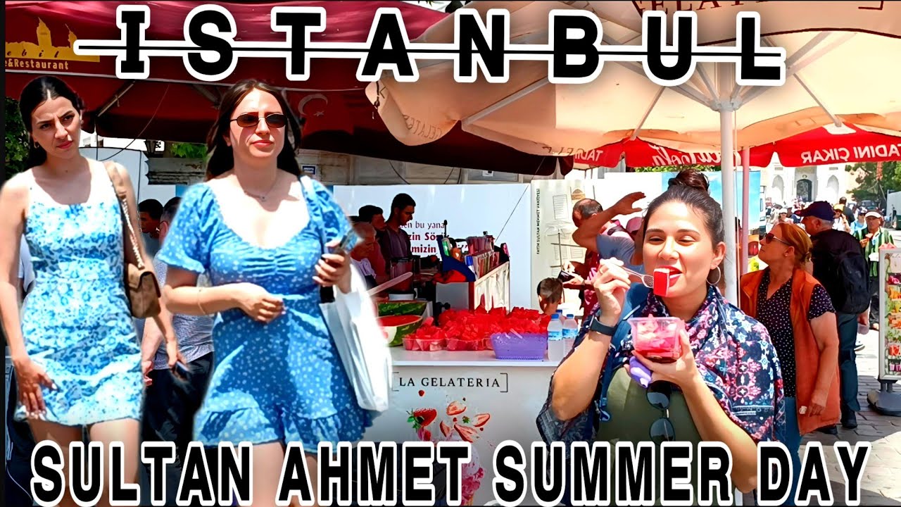 Istanbul 2024 city center walking tour in Sultanahmet district and its bazaar 4k|60fps.