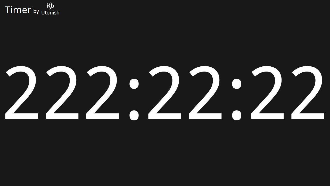 222h22m22s Countup Timer