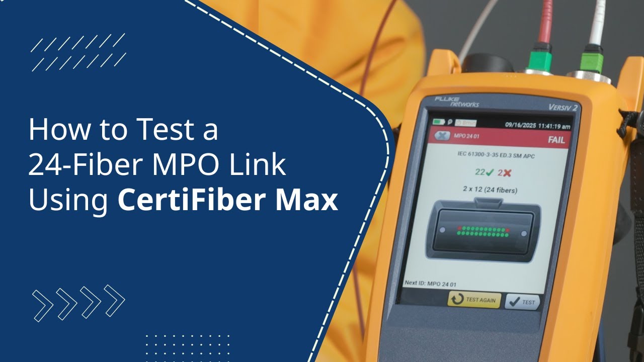 How to Test a 24-Fiber MPO Link Using CertiFiber Max