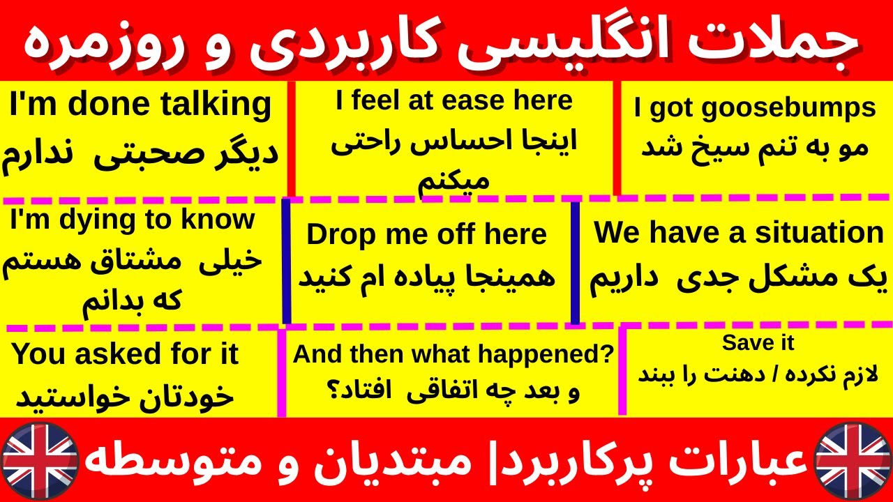 جملات کاربردی مفید زبان انگلیسی برای روزمره | مبتدی و متوسطه
