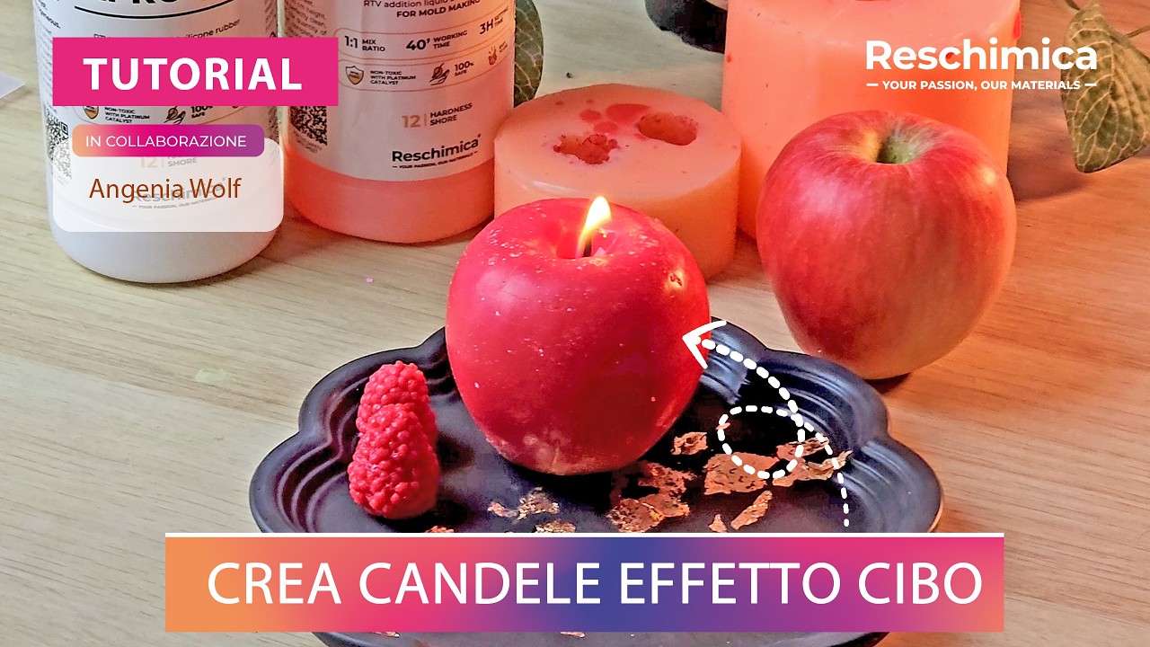 🍎 Candele effetto cibo vero? Come fare lo stampo con la gomma Rpro10 di Reschimica - TUTORIAL 🍎
