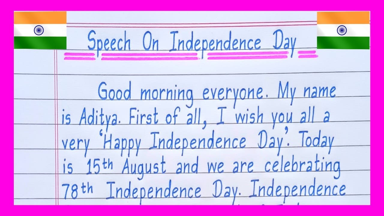 Speech On 15 August in English 2024/Independence Day Speech/15 August Speech in English