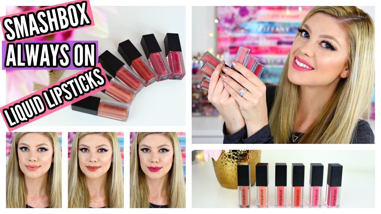 NEW SMASHBOX ALWAYS ON LIQUID LIPSTICKS | REVIEW & SWATCHES