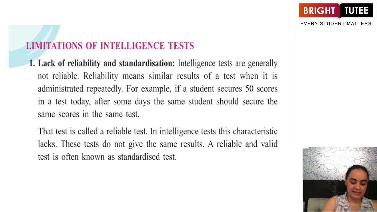 1 1 Topic 6  Uses and Limitations of Intelligence Tests