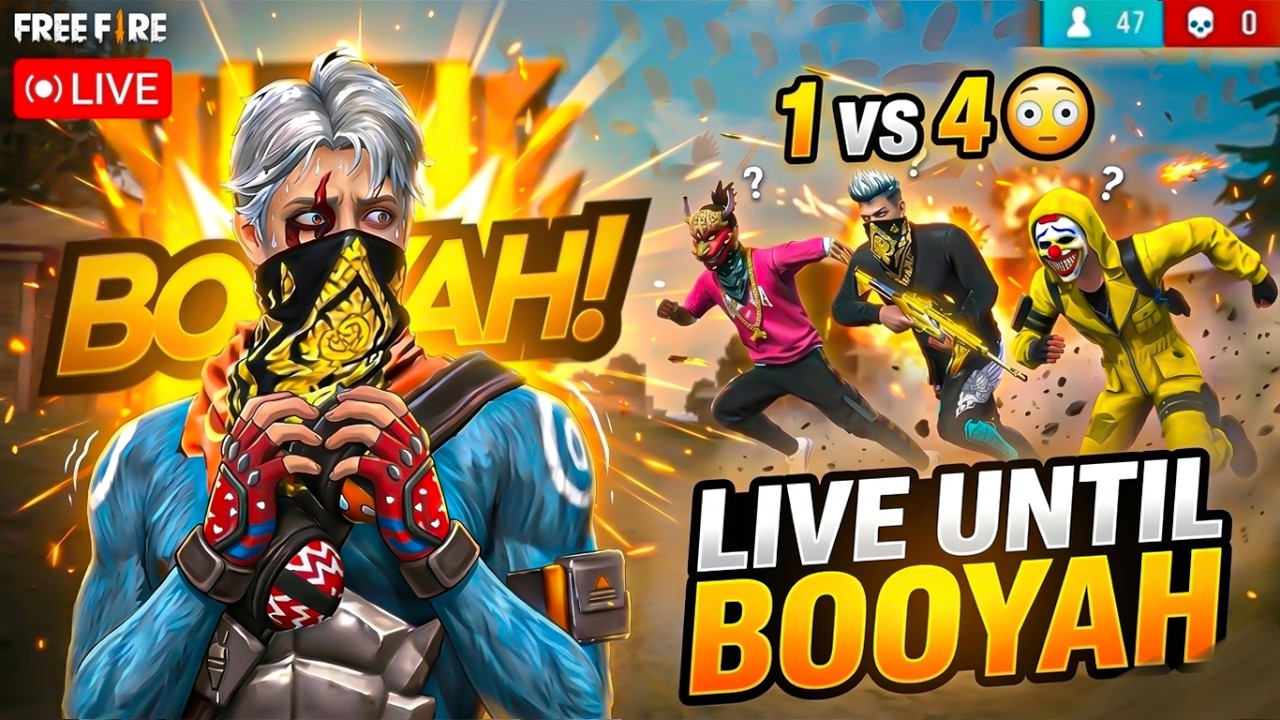 🔴 LIVE: Stream Ends Only After BOOYAH 😳 (Solo vs Squad)