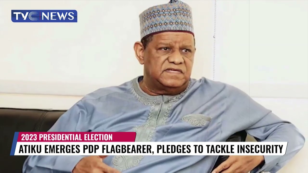 (WATCH) Atiku Emerges PDP Flagbearer, Pledges To Tackle Insecurity