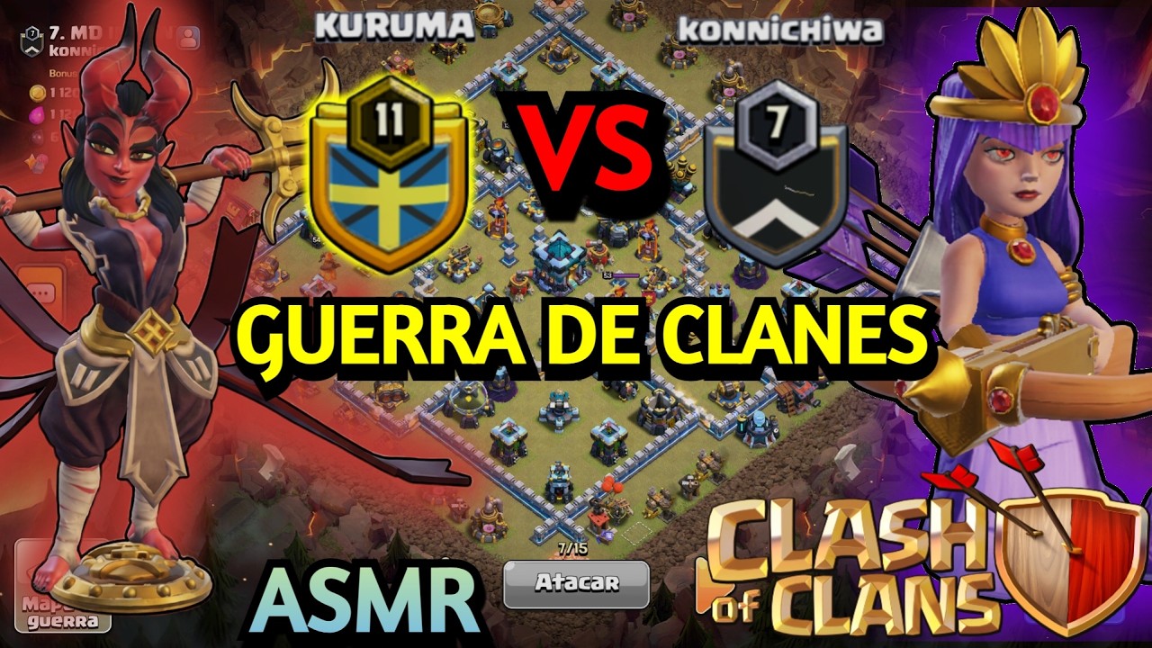 DOMINAMOS AL RIVAL EN LA GUERRA DE CLAN! 🛡️⚔️🛡️/CLASH OF CLANS 🏆/ GAMEPLAY / ASMR 😴