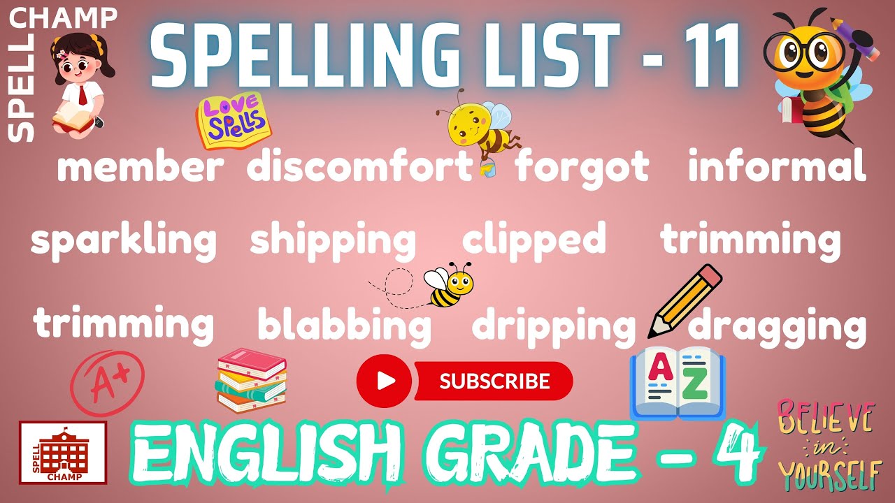 English Grade 4 Spelling List 11