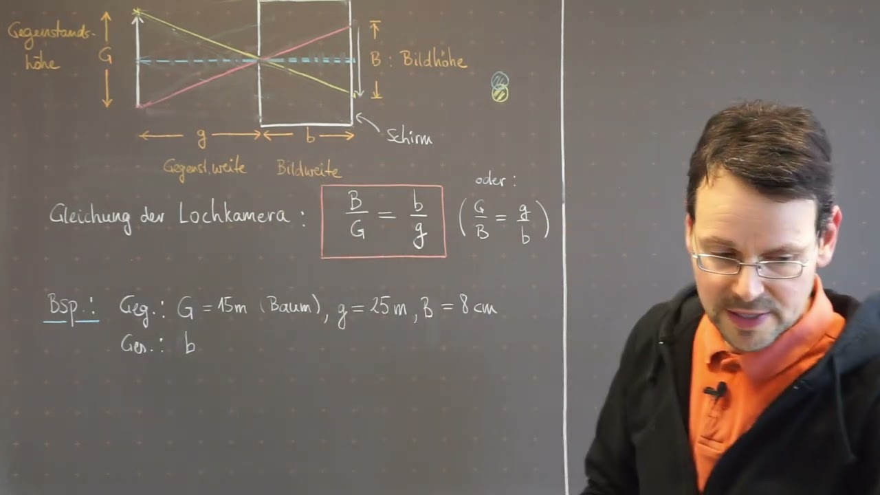 Physik 7 / Optik: Rechenübungen zur Lochkamera