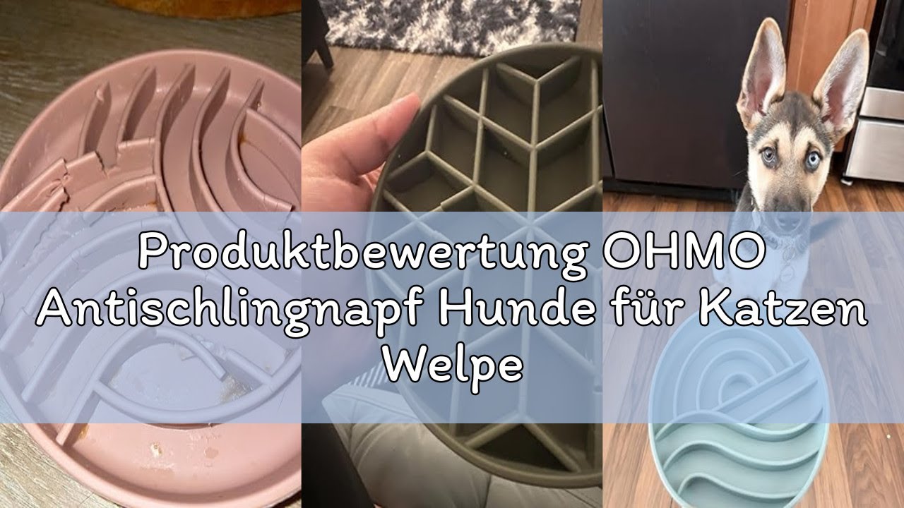 Produktbewertung OHMO Antischlingnapf Hunde für Katzen Welpen, Anti Schling Napf Hund Silikon gesund