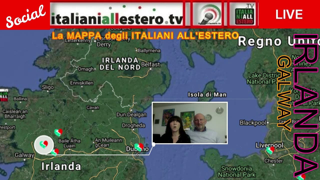 IRLANDA - Primo episodio - GALWAY - Mappa ITALIANI ALL'ESTERO TV