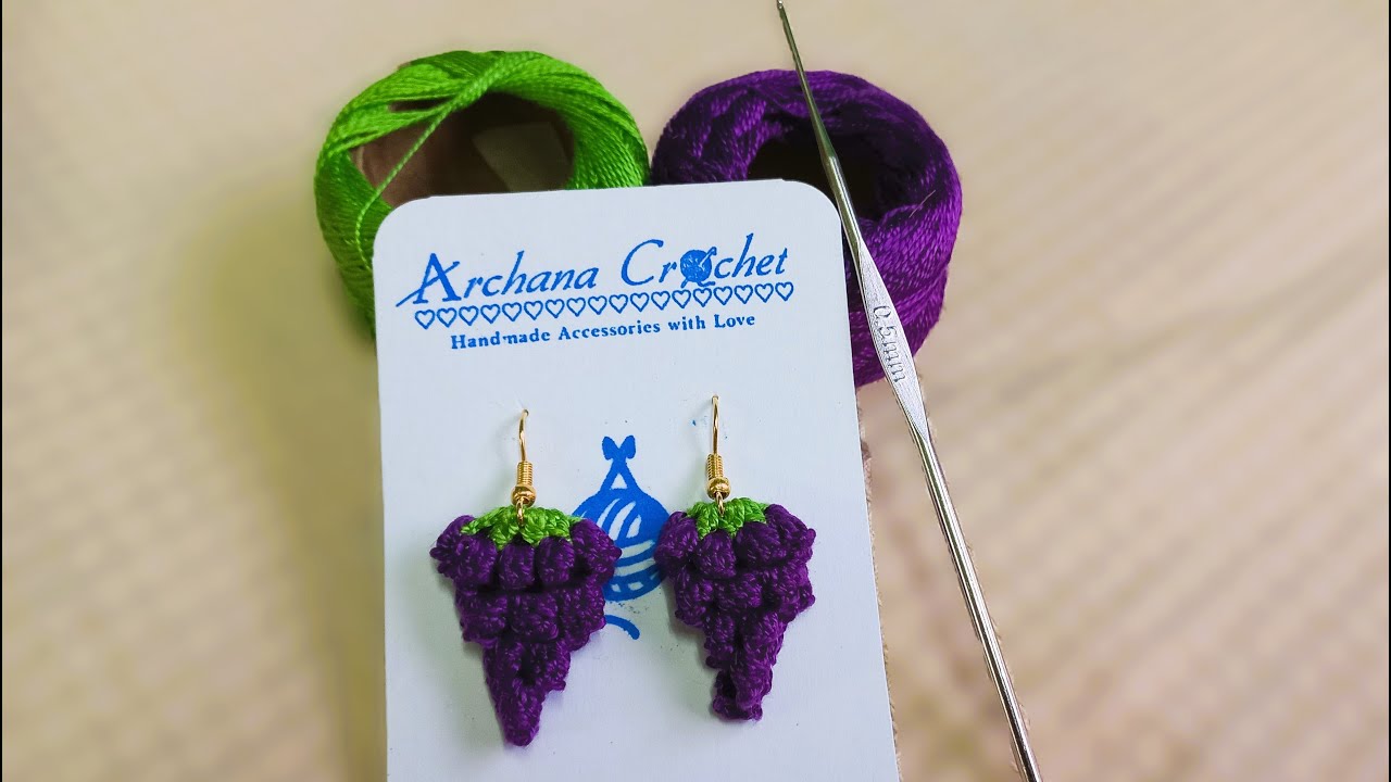 DIY Grapes Crochet Earrings Tutorial - Step-by-Step Guide for Everyone!