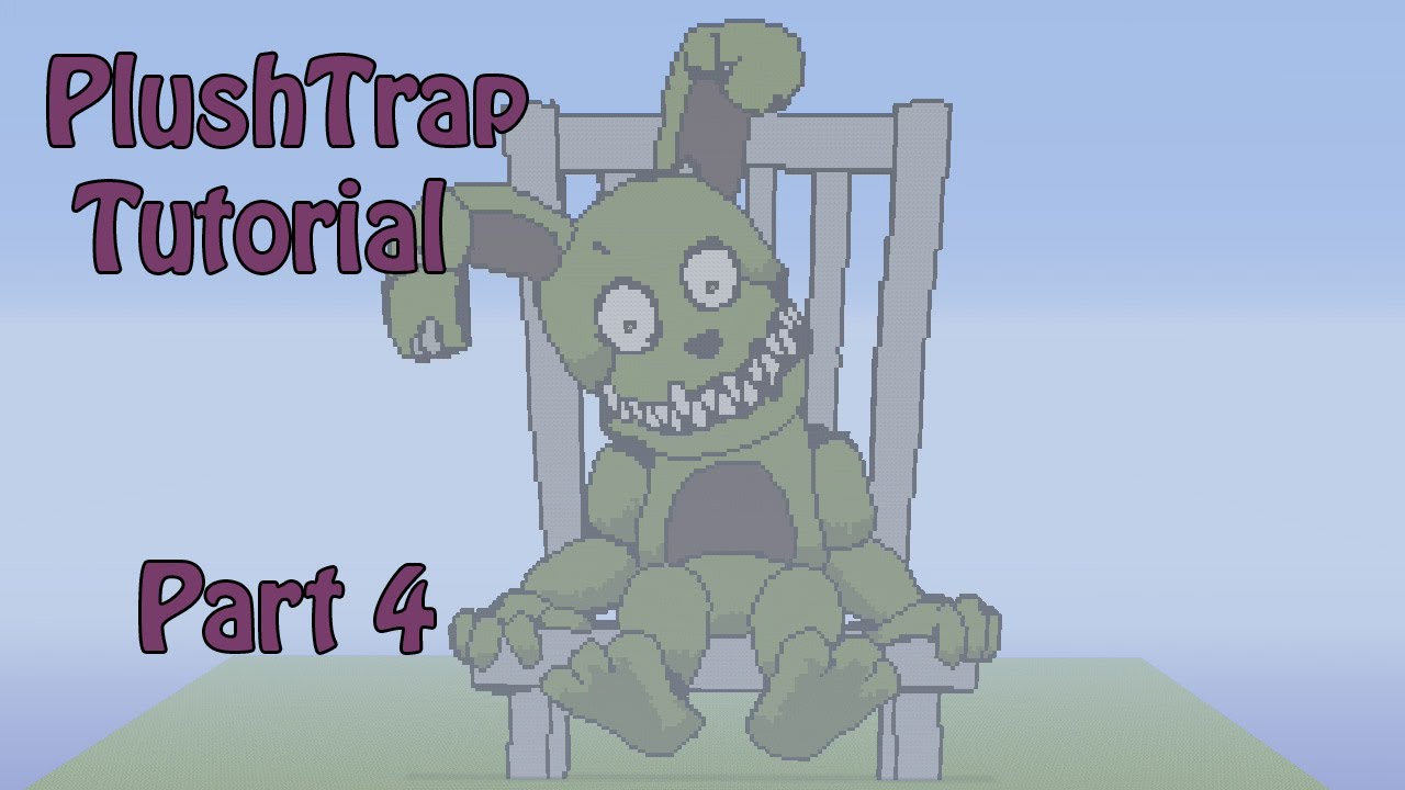 Minecraft Pixel Art Tutorial: How to make PlushTrap Part 4 (Five Nights at Freddy's 4)