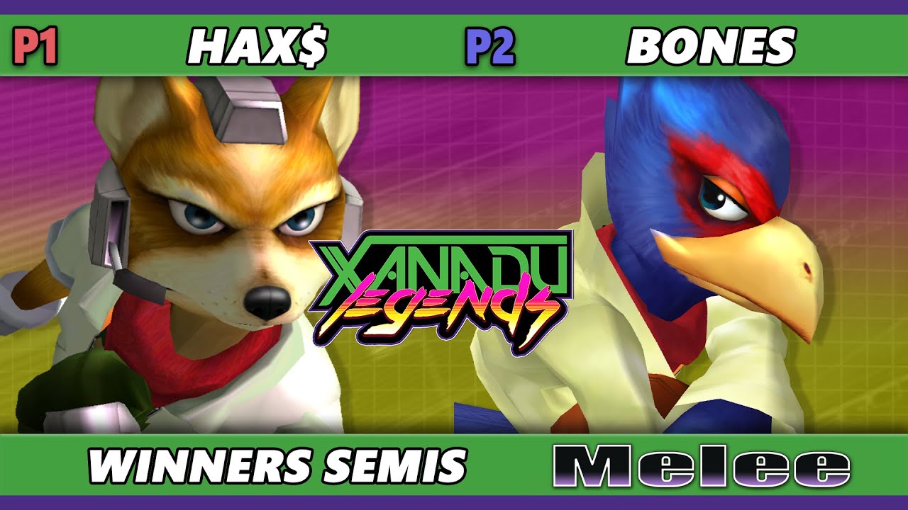 Xanadu Legends TOP 8 - Hax$ (Fox) Vs. Bones (Falco) Smash Melee - SSBM