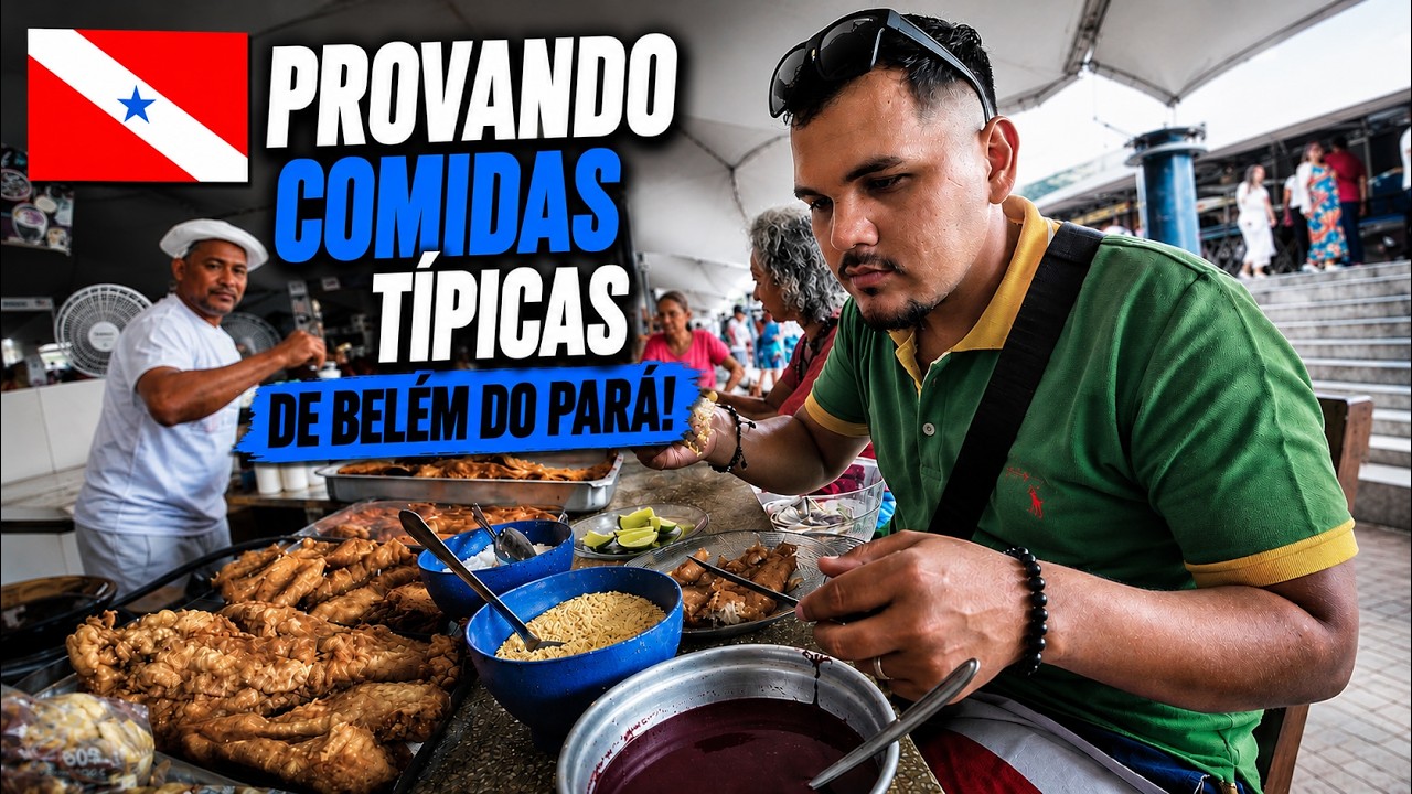 COMIDAS TÍPICAS DE BELÉM DO PARÁ 🇧🇷  #açaí #tacaca #provandocomida
