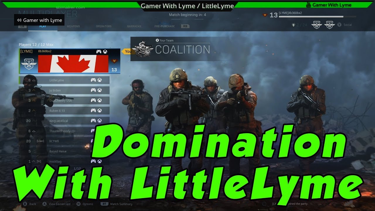 Gamer with Lyme and LittleLyme Play Modern Warfare Domination Beta
