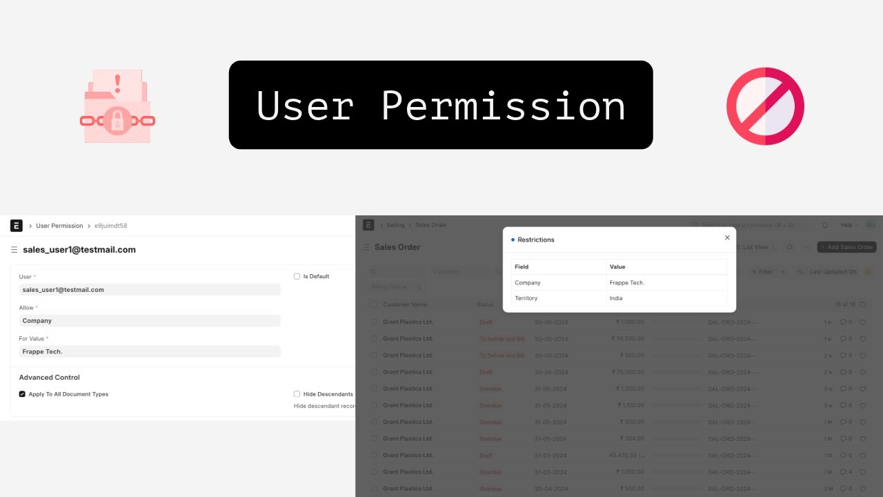 User Permissions for the Sales Team | Frappe | ERPNext
