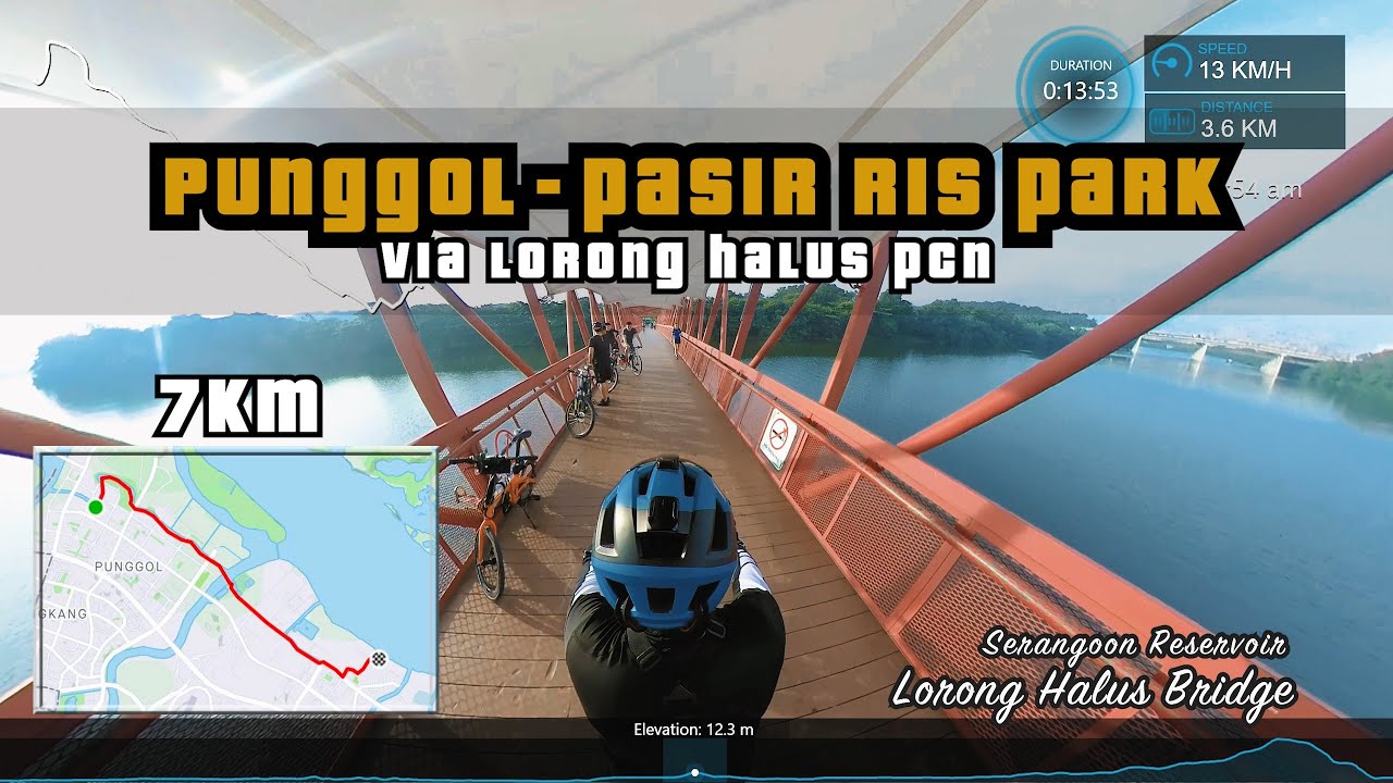 7KM Punggol Waterway to Pasir Ris Park via Lorong Halus PCN | Cycling Singapore