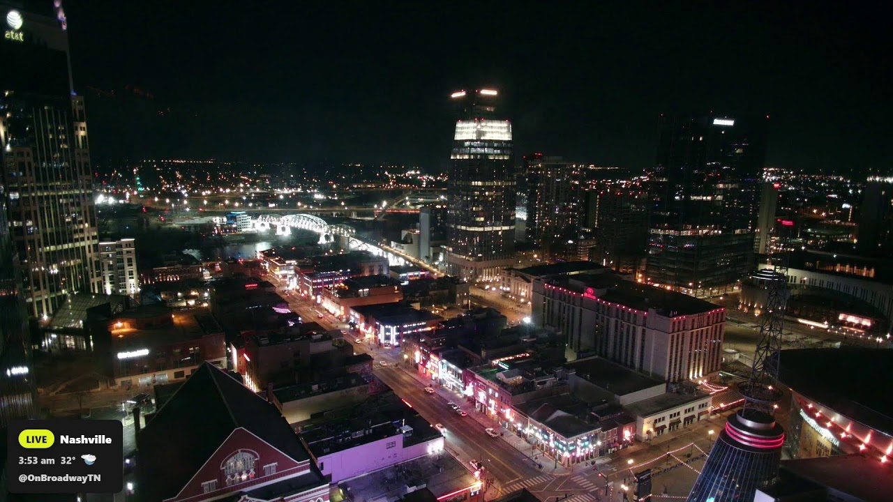 🔴 LIVE: Nashville Live Cam • Lower Broadway (With Sound) • Winter Storm Watch