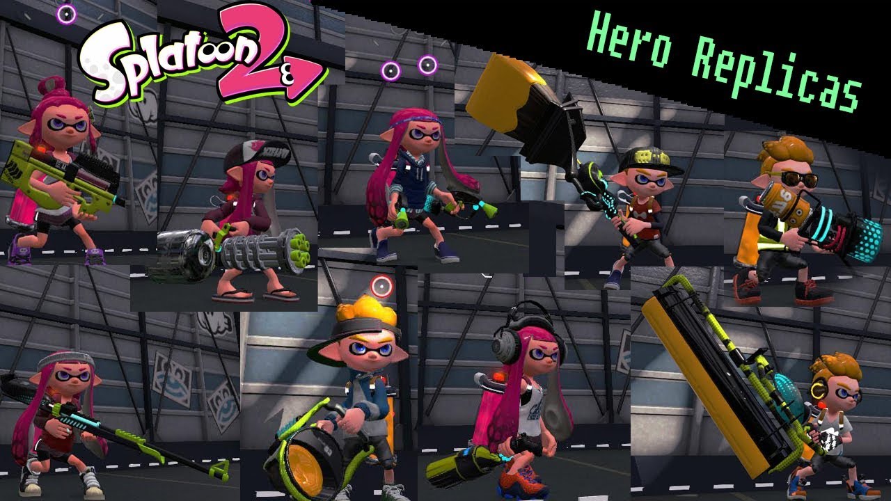 All Hero Replica Weapons - Splatoon 2