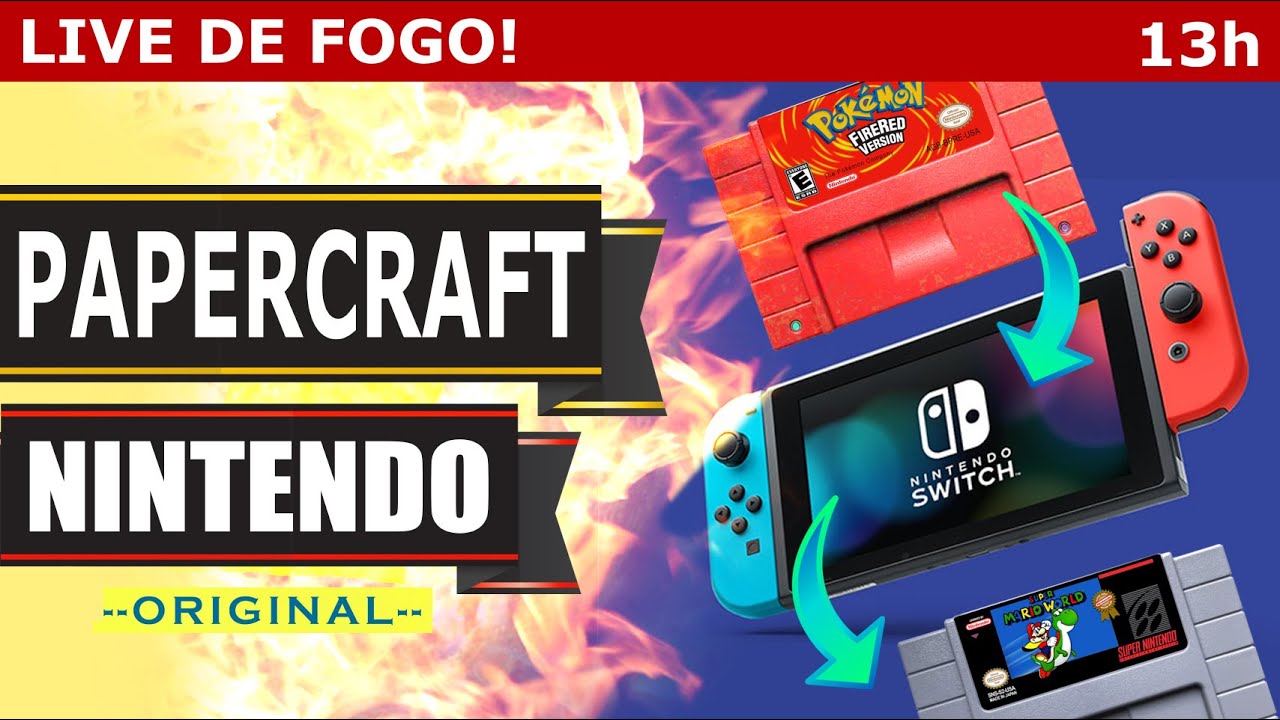 Como Fazer Nintendo Switch TROCA DE JOGO de Papel🔥R$100 eu ponho FOGO AO VIVO!  Papercraft Arte 2024