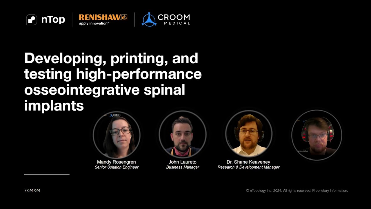 Developing, printing, and testing high performance osseointegrative spinal implants