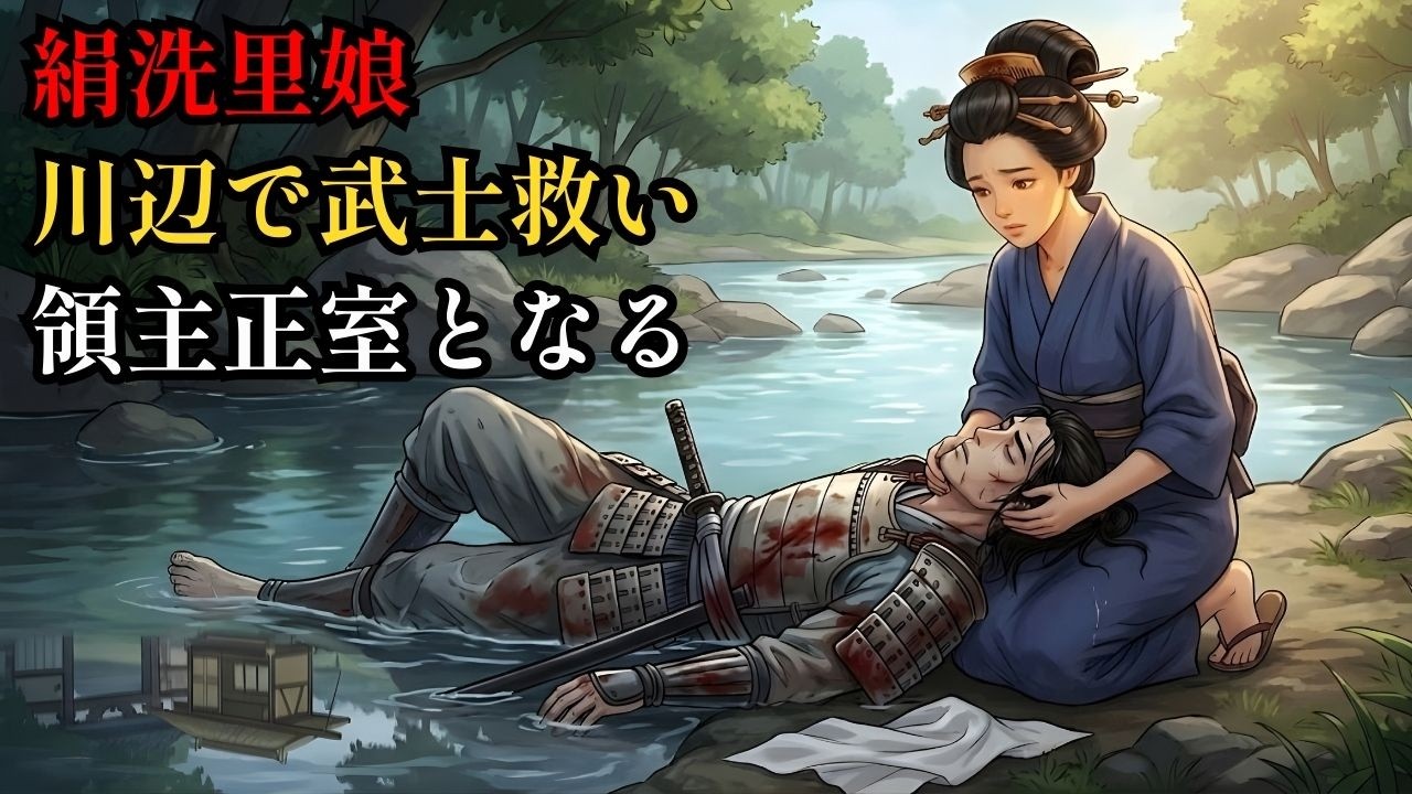 絹を洗う里娘が小川で倒れた武士を救った日――やがて最強の領主の正室となる運命【日本風昔語り】. | 野談 | 伝説 | 昔話 | 説話 | 民話.