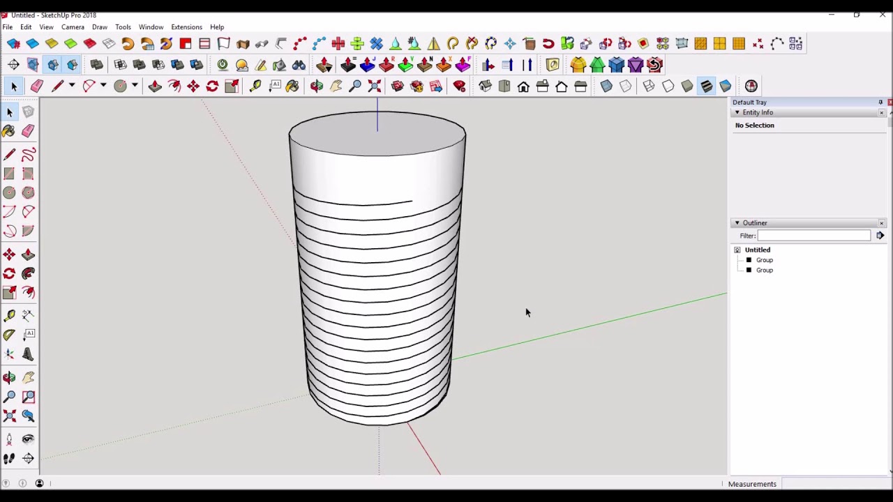 Как создать ANSI-резьбу в Sketchup Web