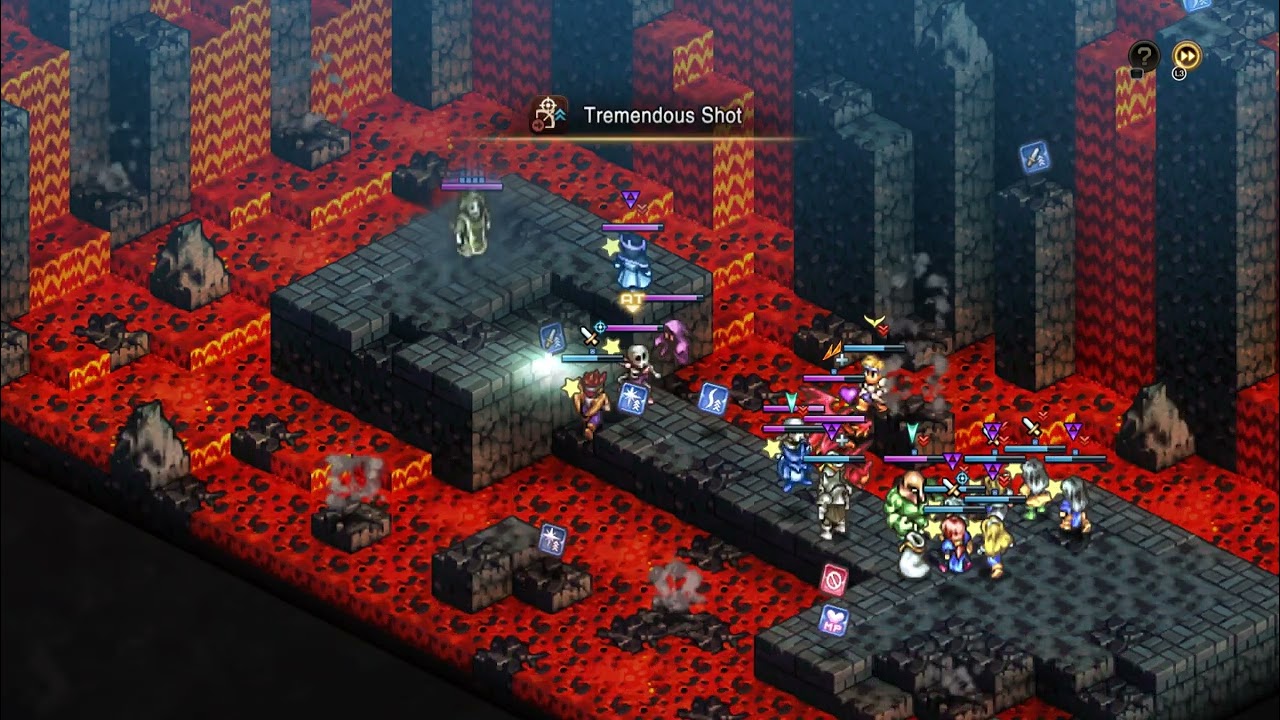 The battle against the Lich Nybeth (Tactics Ogre Reborn superboss, UL40, no Chariot)