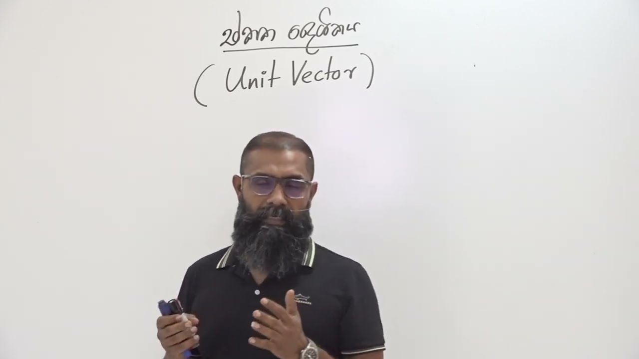 ඒකක දෛශිකය හා භාවිත |  Prasanna Maheepala | Combined Maths