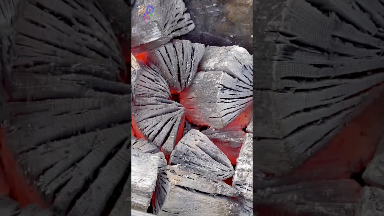 Process of Making Traditional Korean Charcoal #allprocessofworld