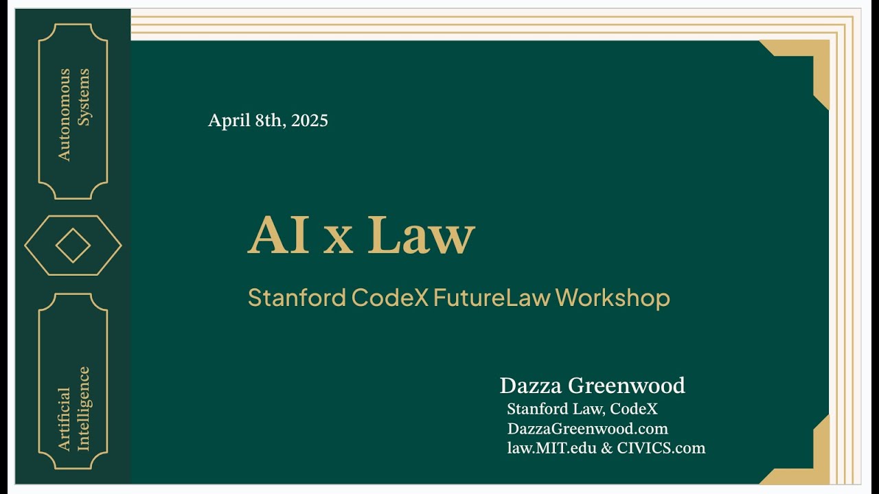 AI Agents x Law, Stanford Workshop