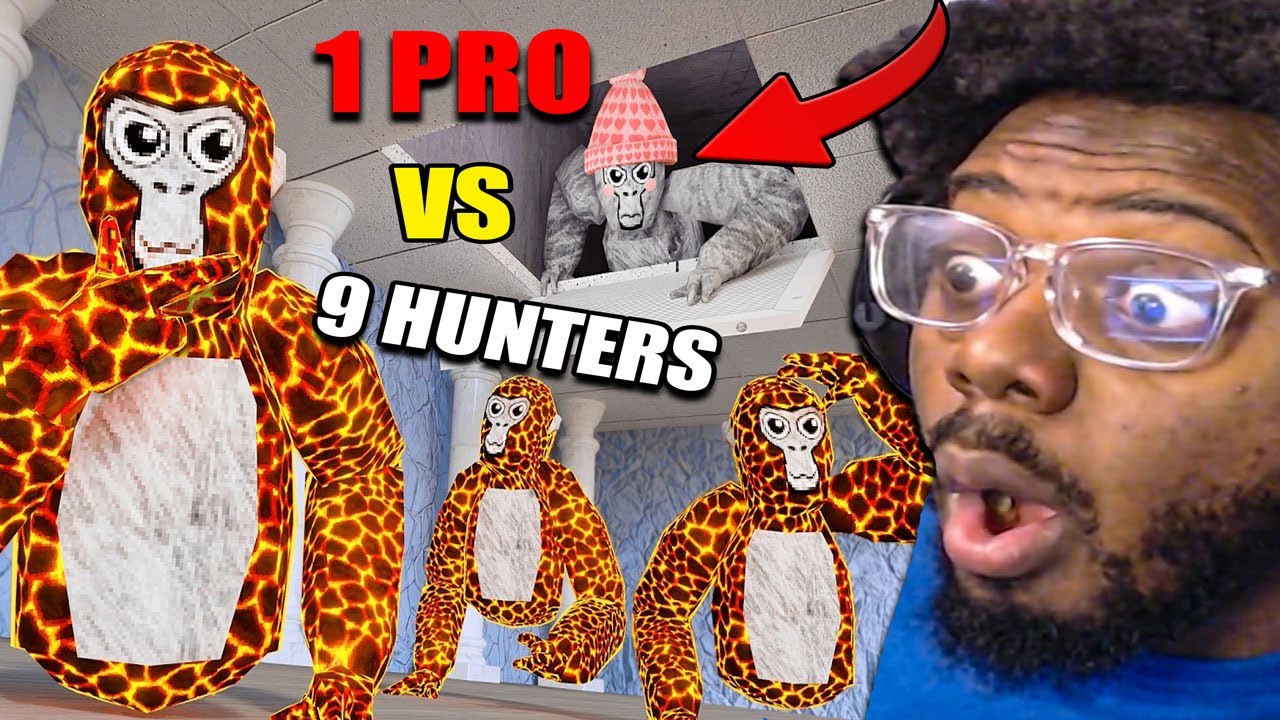 Gorilla Tag Pro VS 9 Hunters WAS INTENSE