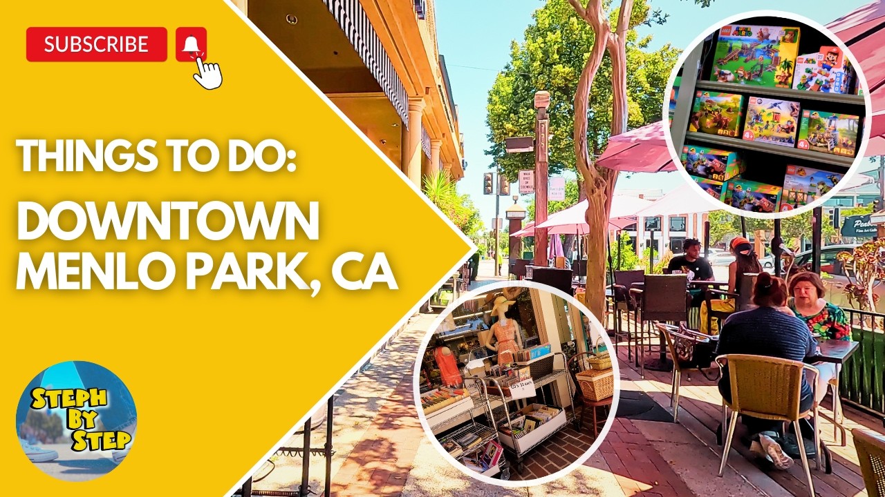Downtown Menlo Park, California: Hidden Gems of Silicon Valley SF Bay Area 4K Walk & Toy Store Tour
